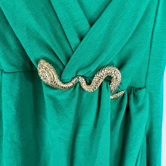 CACHE Women's Dress Size Large Cocktail Wrap V-Neck Green Midi NEW WITH TAG - Picture 5 of 10